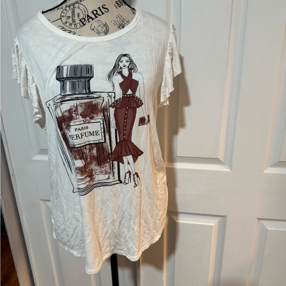 Graphic Blouse large $5 final
